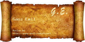 Gasz Emil névjegykártya